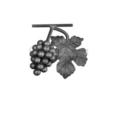 Виноградная гроздь с листом большая